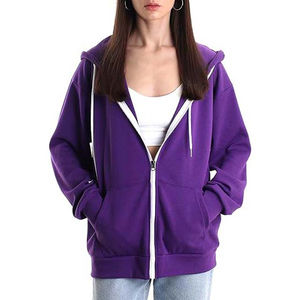 เสื้อฮู้ดดี้ผู้หญิงแบบครอป ซิปหน้า แขนยาว ราคาส่ง มีไซส์ใหญ่ ระบายอากาศได้ดี เสื้อผ้าผู้หญิง - Product Image 3