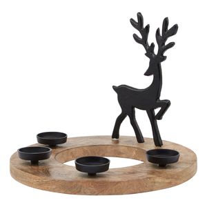 Fabriqué à la main argent étoile t-light support contemporain inde Design bois bougeoirs lanternes pour la maison mariage décor noël - Product Image 5