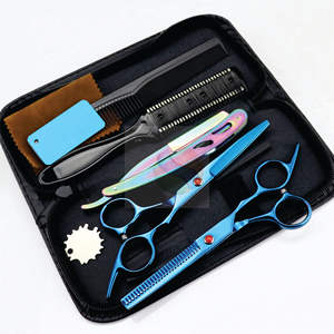 Kit de ciseaux de barbier Premium ColorEdge     Ensemble de rasage et de coupe de cheveux professionnel ultra-affûté ProSharp - Product Image 4