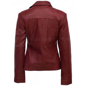 Chaqueta de cuero de piel de oveja para mujer de estilo Vintage real de moda con logotipo personalizado cuero genuino Color y tamaño personalizados - Product Image 2