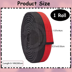 Ceintures brodées en coton respirant, fournisseur en gros de ceintures de karaté, ceintures d'arts martiaux, ceintures d'entraînement de Taekwondo, de karaté et de judo - Product Image 2