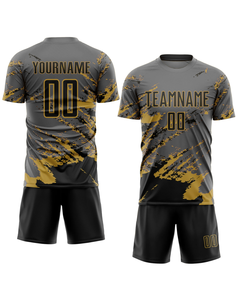 Ensemble maillot et short de football avec impression personnalisée, matière à séchage rapide, conçu pour les équipes de football des écoles, collèges et clubs - Product Image 1