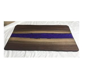 Plateau de service en bois et résine époxy avec poignées en métal avec logo pour la maison Restaurants hôtel cuisine utiliser plateau en gros - Product Image 3