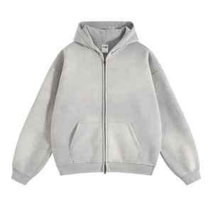 Sweats à capuche entièrement personnalisés, délavés au soleil, 500 g/m², 450 g/m², 100 % coton molletonné, lourd, délavé à l'acide, unisexe, hiver, haute qualité - Product Image 2