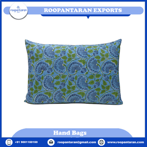 Gran oferta de lujo 100% fundas de almohada de algodón HandBlock impreso Floral estampado tela rayas sobre cierre para decoración del hogar - Product Image 4