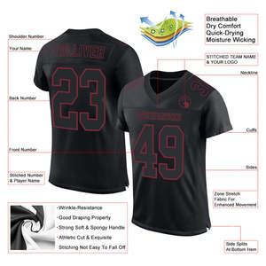 Maillot de football américain Pro Fit uniforme respirant léger personnalisé pour l'entraînement et la pratique de l'école d'équipe - Product Image 6