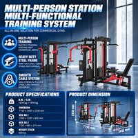 Machine de musculation intégrée multi-utilisateurs BN à haute stabilité avec pile de poids indépendante pour centre de fitness commercial de taille moyenne à grande