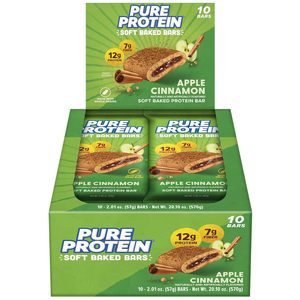 โปรตีนบาร์อบนุ่มรสแอปเปิ้ลซินนามอน เพียวโปรตีน บรรจุ 10 ชิ้น - Product Image 2
