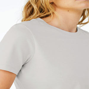 เสื้อยืดสั้นฮิปฮอประบายอากาศดีสำหรับผู้หญิงเสื้อครอปโลโก้เรียบฮิปฮอปฤดูร้อน - Product Image 3