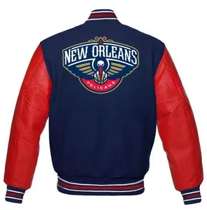 Veste universitaire en coton épais de haute qualité pour hommes veste de baseball personnalisée pour l'hiver avec une taille plus caractéristique traitement tricoté - Product Image 2