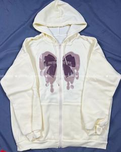 Custom Zip up Hoodie High Quality Hoodies Zip Ups 400/500 Gsm Oversize Zipper Luxury 100% Cotton <b>Blank</b> Unisex Fleece Zip Hoodie - Product Image 4