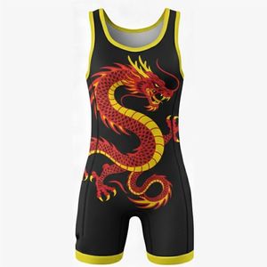 Nouveau Maillot de Lutte Homme Design Tendance Séchage Rapide Respirant Confortable Fermeture à Boutons Polyester Spandex Couleur Personnalisable - Product Image 5