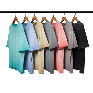 Camiseta personalizada Heavyweight 100% algodón para hombre, camiseta de lavado ácido Sun Faded Vintage, camiseta de gran tamaño 250 GSM, ropa de calle de punto, pantalla - Product Image 5