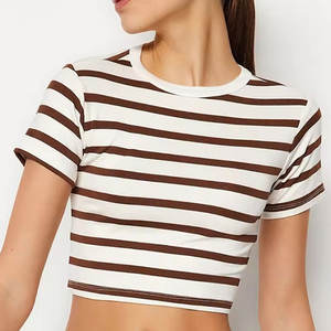 Daily Wear Women <b>Crop</b> Top <b>T</b> <b>Shirt</b> Minimal Look Lightweight Cotton Blend Comfortable <b>Fit</b> 2026 - Product Image 1