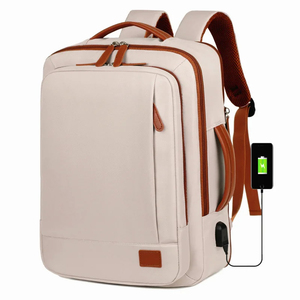 Genuine Leather Minimalist <b>Backpack</b> With Geometric Design And <b>Laptop</b> Compartment Unisex Softback 20-39Litre Capacity - Product Image 1