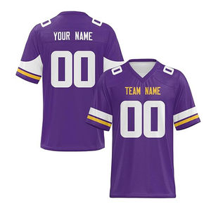 เสื้อฟุตบอลอเมริกันแขนสั้นระบายอากาศได้ดีมีบริการ OEM ดีไซน์โลโก้ตามสั่ง - Product Image 5