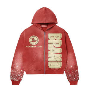 Conjunto de Chándal de 2 Piezas con Diseño Personalizado Estampado Completo, Hecho de Felpa de Algodón Grueso, Estilo Desteñido al Sol - Product Image 4