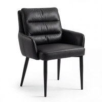 Chaise de salle à manger de style italien moderne minimaliste nordique avec dossier et structure en métal pour la maison, le restaurant, l'hôtel