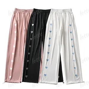 Spring Hot Sale woman Embroidered Heart Casual Jogger Pants