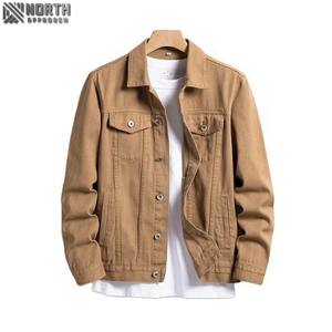 Haute qualité élégant vestes d'extérieur pour hommes 2025 broderie Jeans vestes 100% coton corps court régulier ajusté Denim vestes - Product Image 2