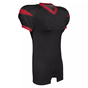 Camisetas cortas personalizables de fútbol americano, secado rápido, malla de poliéster, transpirable, transferencia de calor, uniforme de equipo impreso, venta al por mayor - Product Image 1