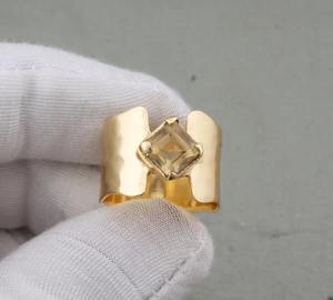 Anillo de Latón Moderno Pulido a Mano de Primera Calidad para Hombre y Mujer, Color/Tamaño Personalizable, Origen India - Product Image 6