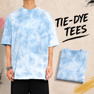 T-shirt en coton pur 240g, coupe ample, style Instagram, tie-dye, manches courtes, respirant et anti-transpiration, de la marque <span class=keywords><strong>ETAI</strong></span> Streetwear - Product Image 1
