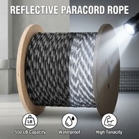 Cordon en paracorde réfléchissant personnalisé, cordon tressé en nylon et polyester, diamètre de 1 à 20 mm, camping en plein air, randonnée