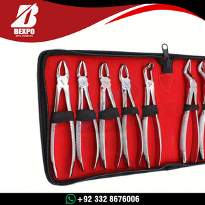 ชุดคีมถอนฟัน Bexpo 10 ชิ้น ทำจากสแตนเลส สำหรับผู้ใหญ่ อุปกรณ์ทันตแพทย์ เครื่องมือผ่าตัดจัดฟัน - Product Image 3