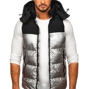 Gilet matelassé pour homme, nouveau style, design personnalisé, léger, sans manches, chaud, décontracté, fermeture éclair, veste matelassée - Product Image 1