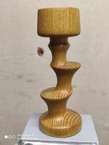 ชุดเชิงเทียนทำจากไม้รูปทรงสี่เหลี่ยมและสเตนเลสสตีลสำหรับตกแต่งโต๊ะ - Product Image 3