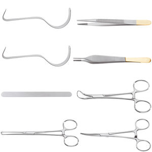 Juego de pared abdominal de 8 piezas de la mejor calidad, instrumentos de blefaroplastia de acero alemán para oftalmología y kit de cirugía plástica - Product Image 5