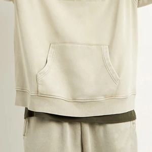 Sudaderas con capucha para hombre OEM ODM algodón de lujo francés Terry Sudadera con capucha de gran tamaño ropa de calle de lana gruesa lisa en blanco personalizado Sudadera con capucha para hombre gimnasio - Product Image 4