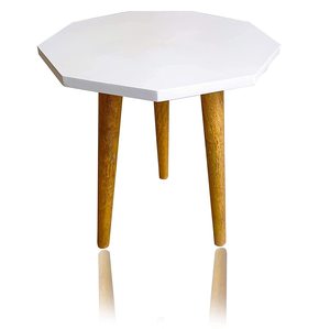 Side <b>Table</b> for bedroom decoration with white top and three wooden <b>leg</b> Best furniture decor wooden - Product Image 4