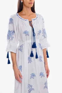 ชุดเดรสยาวปักลายแฟชั่นแขนพองยาวสไตล์ยูเครน คุณภาพสูง สำหรับฤดูร้อน - Product Image 4