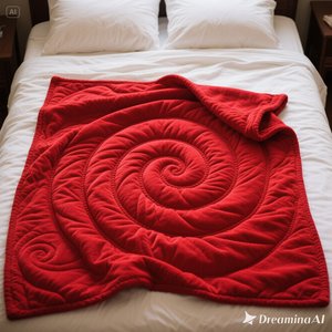 ผ้าห่มขนแกะเนื้อนุ่มมีลายนูนเป็นเกลียวสีแดงขนาดควีนไซส์หรูหรา - Product Image 3