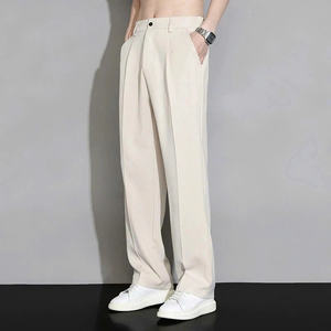 [HAUTE QUALITÉ] Pantalon pour homme jambe large avec élastique taille haute style coréen design jeune et dynamique pour un usage quotidien - Product Image 5