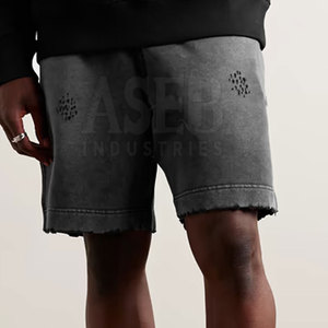 Servicio OEM, pantalones cortos desgastados de diseño personalizado al por mayor, recién llegados, pantalones cortos desgastados de etiqueta privada para adultos - Product Image 3