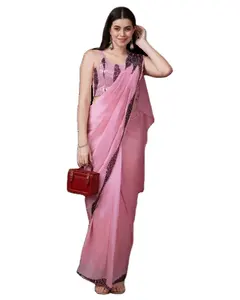 Ethnicrang Best Indian Wear Imported Fabric Women Partywear Ready To Wear Saree With Blouse