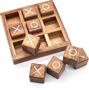 Modern Tic <b>Tac</b> Toe for Home Decoration Gold and Black Hand Crafted with Black Wood and Gold Color Stainless Steel Tic <b>Tac</b> Toe - Product Image 4