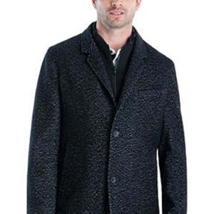 Cappotto Classico Pike da Uomo Michael Kors, Nero, in Lana, Taglia 36, Lungo, Casual, Slim Fit, con Cappuccio, Cerniera e Bottoni Decorativi - Product Image 3