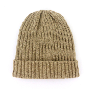 Gorro de Cachemira con bordado dorado de gama alta de diseñador, gorros de punto de invierno de lujo para temporada de otoño, mezcla de lana de edición limitada - Product Image 1