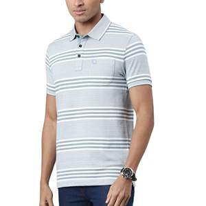 Polo informal a rayas para hombre, MOQ bajo, 100% algodón, calidad premium, corte regular, polo elegante de manga corta para hombre - Product Image 1