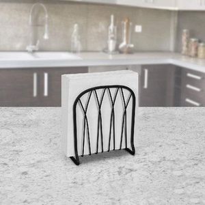 Porte-serviettes de table pour décoration d'hôtel design vintage, porte-serviettes de qualité supérieure en métal de couleur noire - Product Image 6