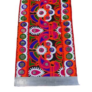 Dentelle brodée ethnique indienne, garniture en tissu écologique de haute qualité, franges, couleur personnalisée, robes et chaussures à sequins - Product Image 1