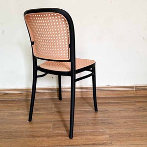 Modern Round Coffee Table and 2 Rattan-Look <b>Plastic</b> <b>Chairs</b> Combo CBCF222 Design - Product Image 4