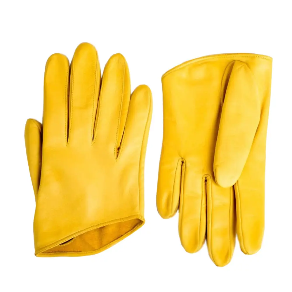 Top Quality Men Sheepskin Real Solid Genuine Leather Driving Gloves Leather Driving Gloves Female Women Leather Driving Gloves