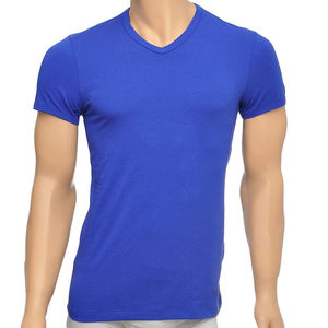 Wholesale <b>Mens</b> V Neck T <b>Shirts</b> New Arrival Short Sleeve High Quality Plain Blank Tee Custom Design 100% Cotton Knitted - Product Image 5