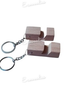 Sculpture personnalisé en forme respectueux de l'environnement porte-clés en bois porte-clés en bois léger mince en bois support de support de téléphone portable - Product Image 4