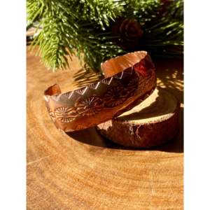 Sam Curtis Fashion Cuff <b>Bracelet</b> Hand Stamped <b>Copper</b> Design - Product Image 3